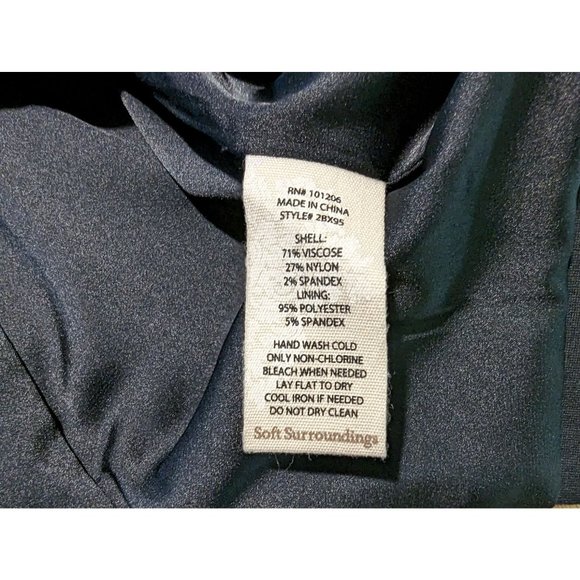 Soft Surroundings long sleeve one button black Slanted pockets comfortable blaze - Picture 7 of 8